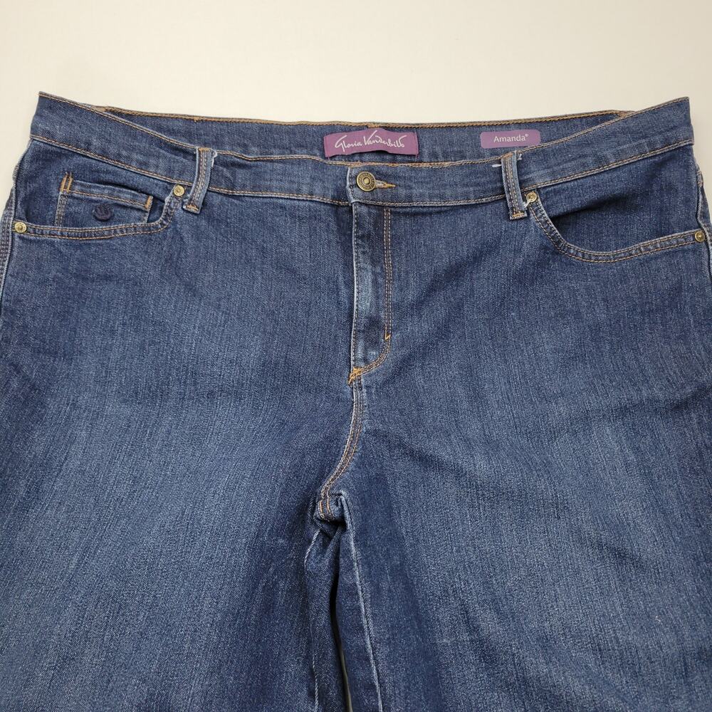 Gloria Vanderbilt Amanda Jeans Stretch Denim 20W Short Crop - Picture 2 of 7